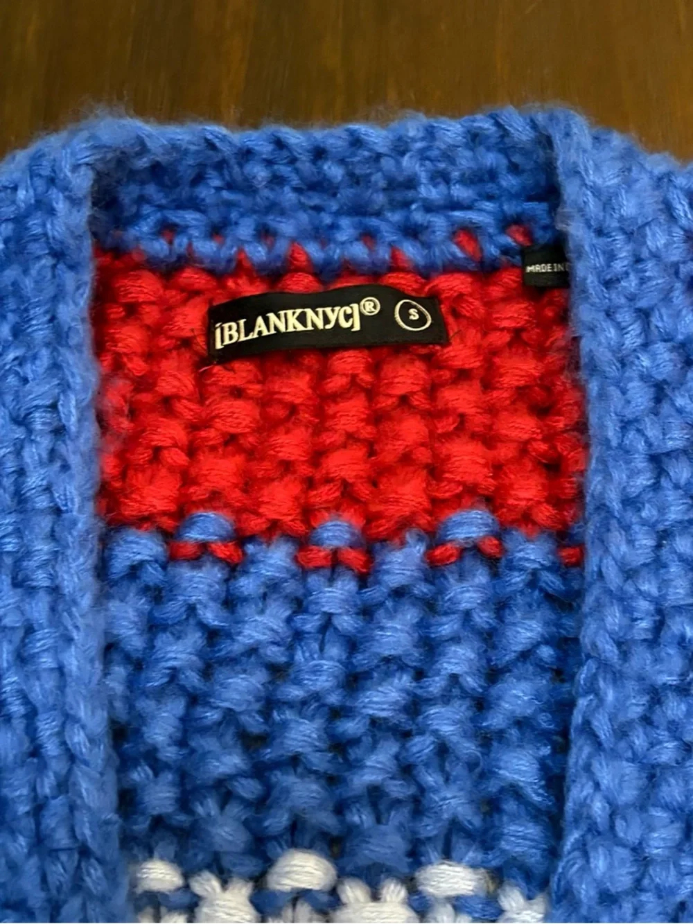 Blank NYC Catch The Rainbow Cardigan Multi Color Chunky Knit Sweater - Picture 6 of 14